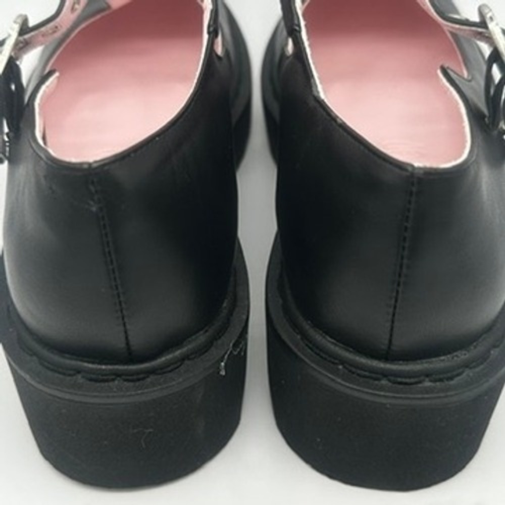 Current Mood Black Chunky Mary Jane Platform Shoes 9 - Picture 6 of 10